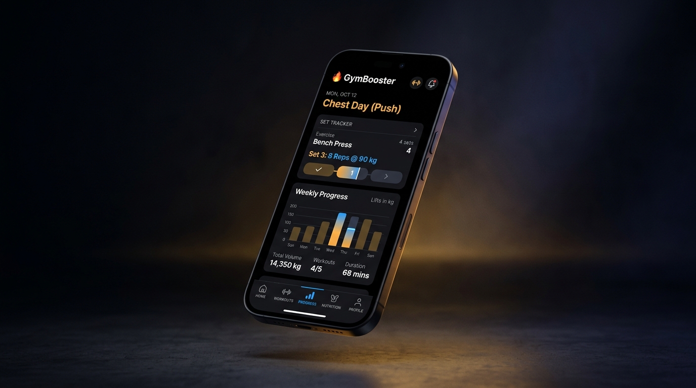 GymBooster Interface Dark Mode